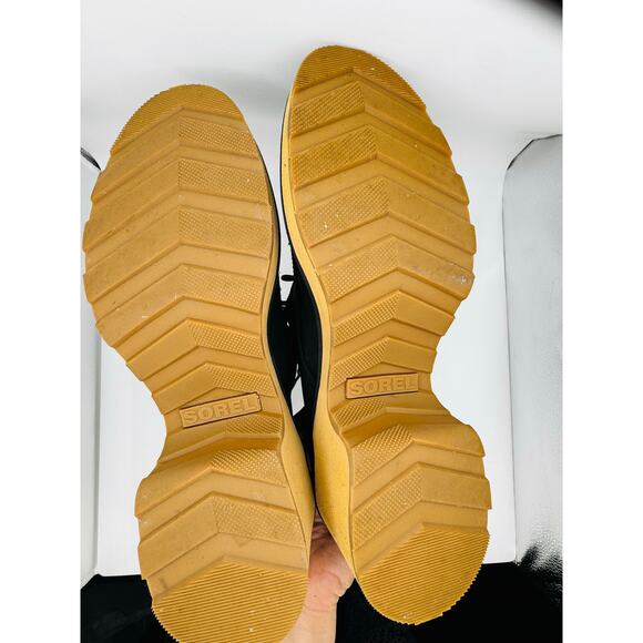 SOREL Hi-Line Black Waterproof Hiking Leather Blend Lace-Up Boot Women size 11 - Picture 6 of 8